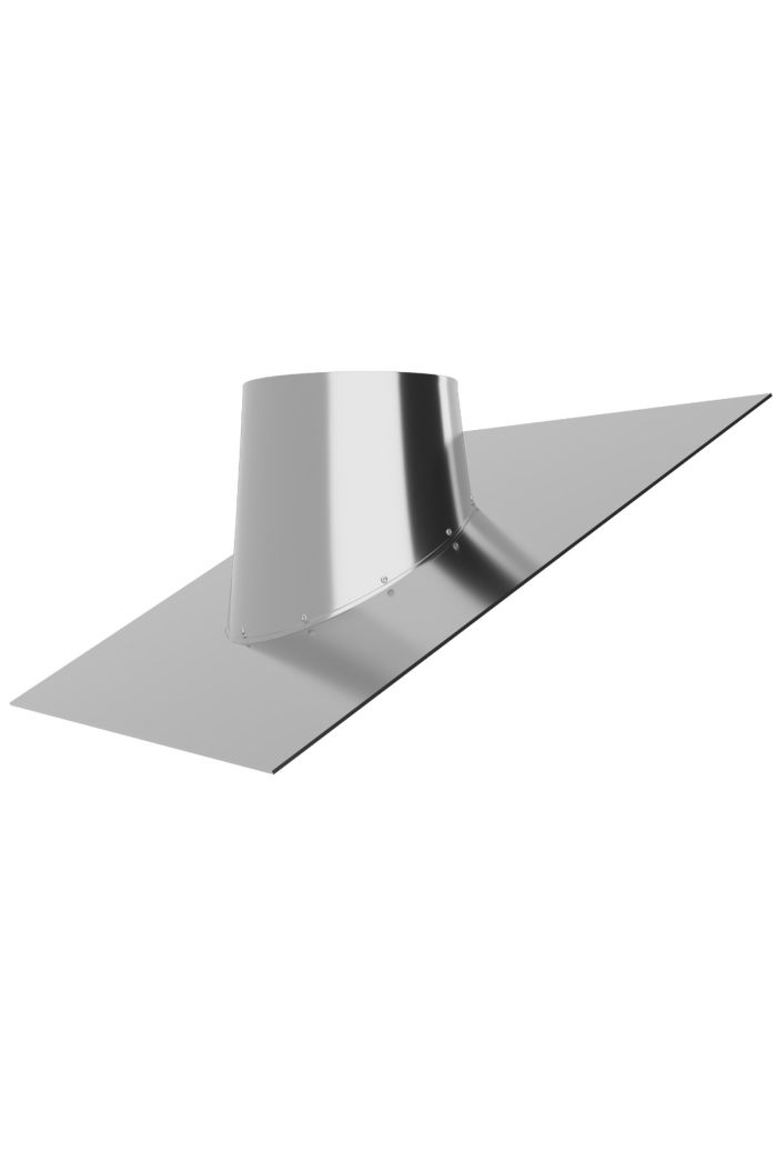 Edelstahlschornstein Dachdurchführung mit Aluminium 0° - 45° / ID 80-100-130-150-180-200 mm