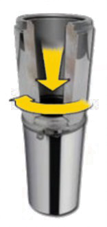 Element droit reglable double paroi Twist-Lock