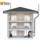 Ø100mm(4") Customize your twin wall kit for indoor or outdoor use