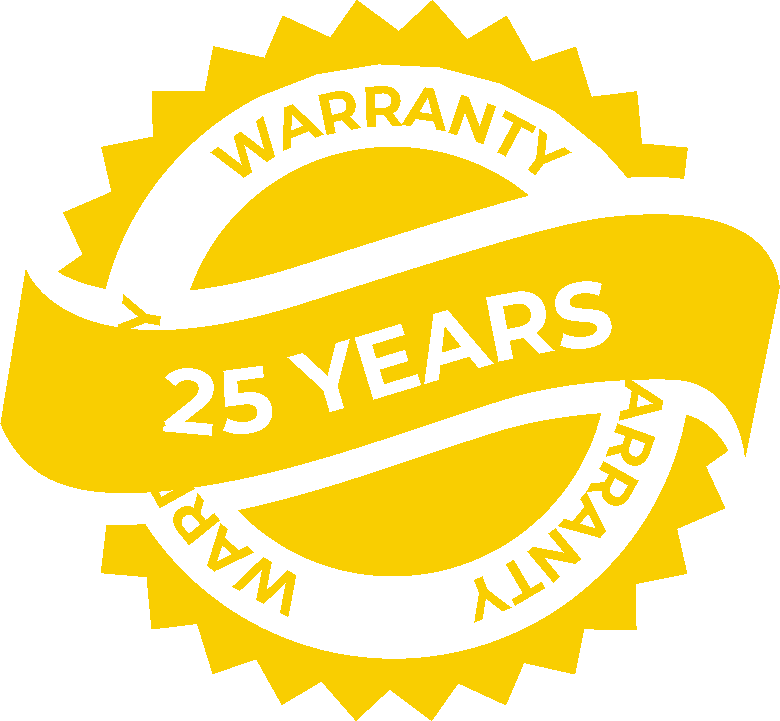 25 years manufacturer guarantee